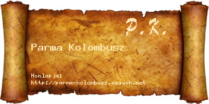Parma Kolombusz névjegykártya